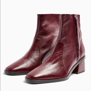 Burgundy TopShop boots